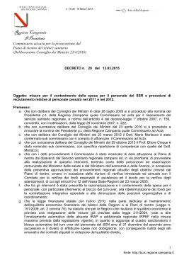 Decreto n. 29 del 13.03.2015