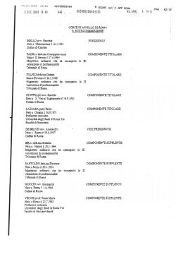 ` ESAMI AW c APP ROMA - Corte di Appello di Roma