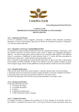 (CanovaRegolamentoPremio2014.doc) CANOVA CLUB PREMIO DI