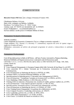 curriculum vitae - Le Assicurazioni di Roma