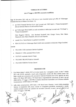 verbale di accordo - Filcams