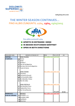 Scarica il comunicato del Dolomiti Superski di oggi