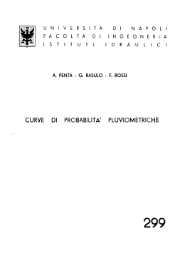 CURVE DI PROBABILITA` PLUVIOMETRICHE