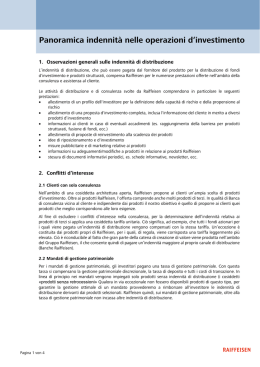 Panoramica indennit&agrave; nelle operazioni d`investimento