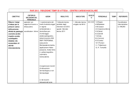 Obiettivi RAR 2012 comparto - Azienda per i Servizi Sanitari n.1