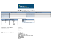 Shipping Labels ICASSP 2014, Firenze, Italy