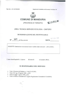 COMUNE DI MANDURIA