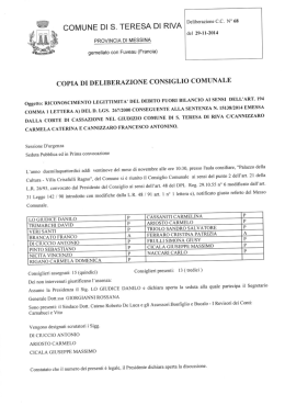COMUNE DI S. TERESA DI RIVA