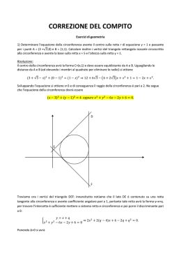 CORREZIONE DEL COMPITO mod