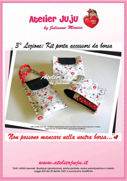 Lezione 3- Kit accessori da borsa in gomma