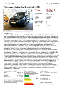Volkswagen Caddy Maxi Trendline2,0 l TDI Prezzo