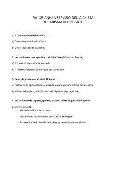 I voti dell`Obbedienza e del Rogate