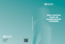 WHO pOsitiOn paper On mammOgrapHy screening