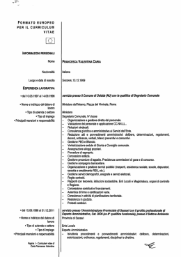 Curriculum Vitae - Comune di Alghero