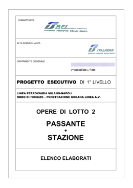 PASSANTE STAZIONE - Comune di Firenze