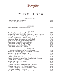 WINES BY THE GLASS