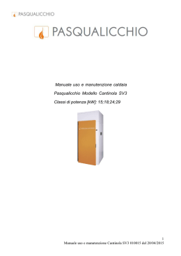Manuale uso e manutenzione caldaia
