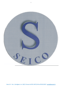 Seico Srl Via L. Gordigiani, int. 18/21 Firenze tel 055