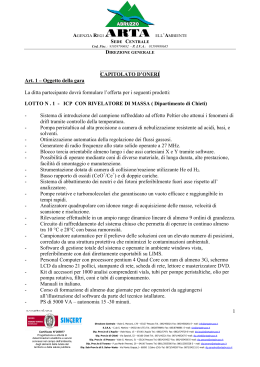 accettazione 1 CAPITOLATO D`ONERI Art. 1