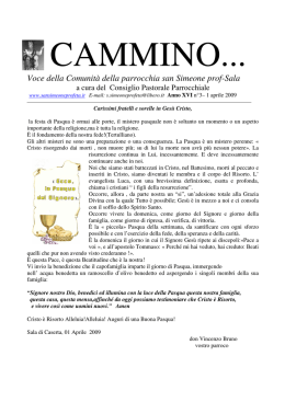 Voce della Comunità della parrocchia san Simeone prof-Sala