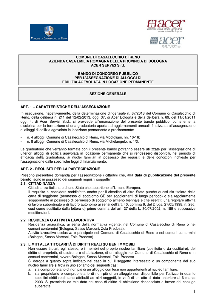 Comune Di Casalecchio Di Reno Azienda Casa Emilia