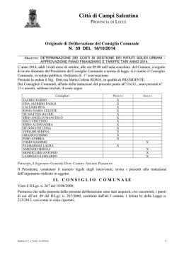 TARIFFE TARI 2014 - Comune di Campi Salentina