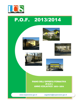 Piano Offerta Formativa 2013/2014 - Istituto Comprensivo Piovene
