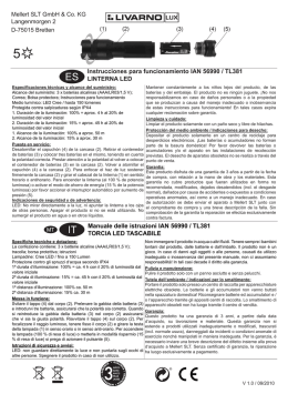 Instrucciones para funcionamiento IAN 56990 / TL381 LINTERNA