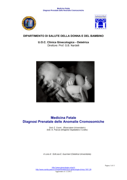 Medicina Fetale Diagnosi Prenatale delle Anomalie Cromosomiche