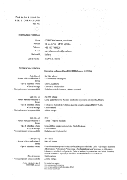 Curriculum Cosentino