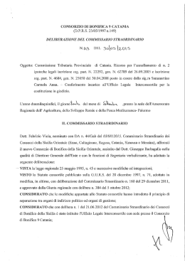 delibera n. 113 - Consorzio di Bonifica 9 Catania