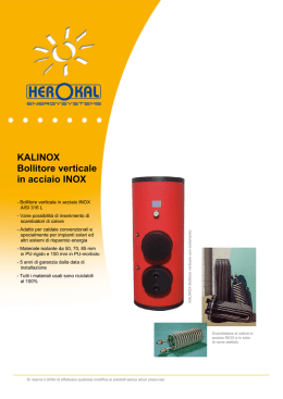 KALINOX Bollitore verticale in acciaio INOX