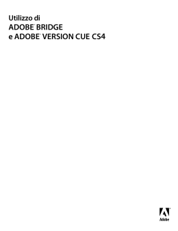 Utilizzo di Adobe® Bridge e Adobe® Version Cue CS4