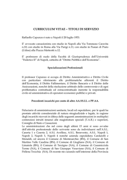 Curriculum vitae Capunzo - Ordine degli Architetti, pianificatori