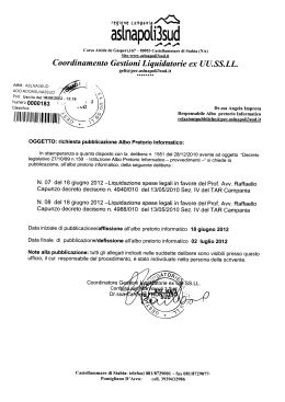 Coordinamento Gestioni Liquidatorie ex U U.SS.LL.