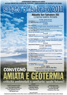 Importante Convegno sulla geotermia, 05 Febbraio 2011 ad