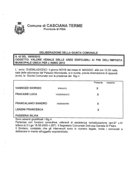 Aree Edificabili - Comune di Casciana Terme