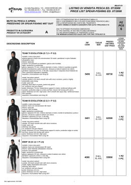 listino di vendita pesca ed. 07/2008 price list spear