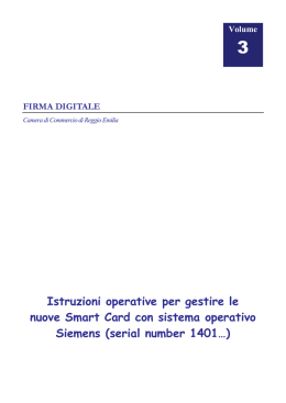 Istruzioni operative per gestire le nuove Smart Card con sistema