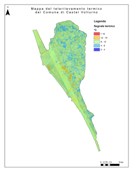 Mappa del telerilevamento termico del Comune di Castel Volturno