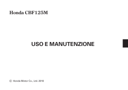 Honda CBF125M USO E MANUTENZIONE