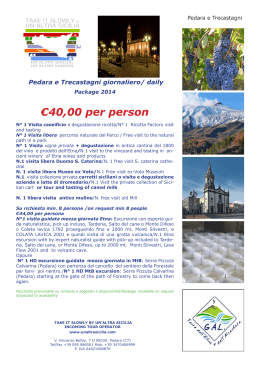 €40,00 per person - Comune di Pedara