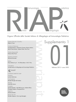Supplemento 1 – Anno 2012