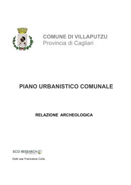 PIANO URBANISTICO COMUNALE Provincia di Cagliari