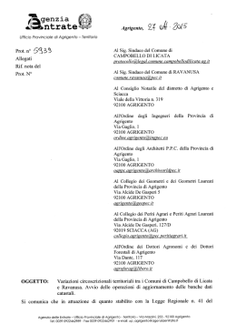 In allegato la circolare del 27/10/15 prot. 5939