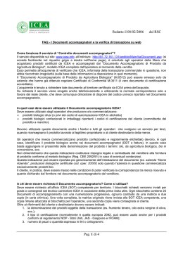 FAQ Documenti Accompagnatori