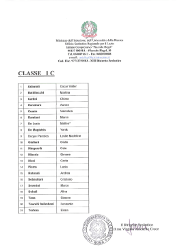 CLASSE 1 C - Istituto Comprensivo Giovanni Falcone