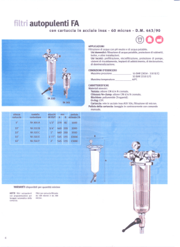 ﬁltri autopulenti FA