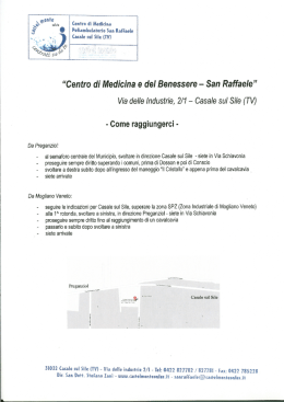 &ldquo;Centro di Medicina e del Benessere - San Raffaele&rdquo;