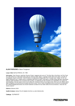 ALAN PARSONS di Storm Thorgerson Catalogo: OLPA001ST